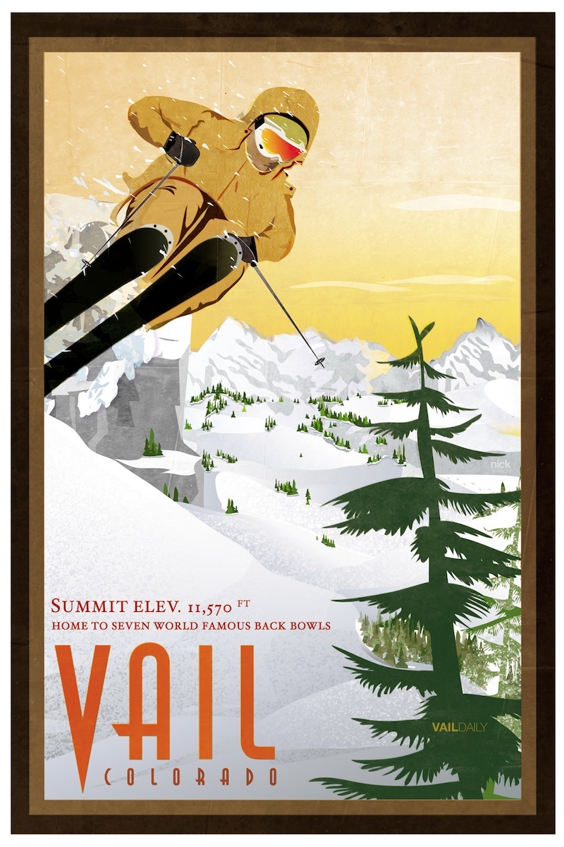 Vail Colorado Poster Vail Poster Vail Ski Town Color Photo Vail Artwork Gift Home Decor Vail CO Wall Art Vail Colorado Print