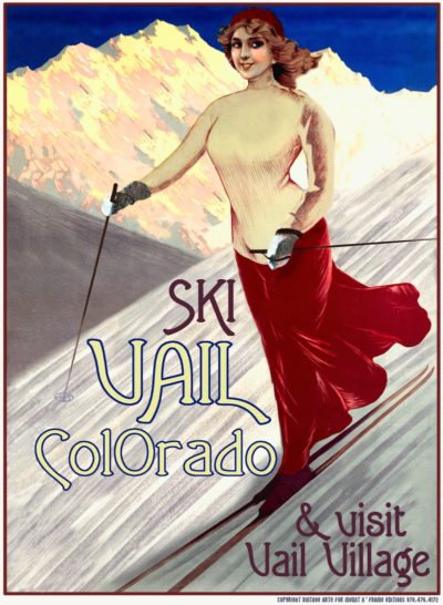Skier in Red Skirt